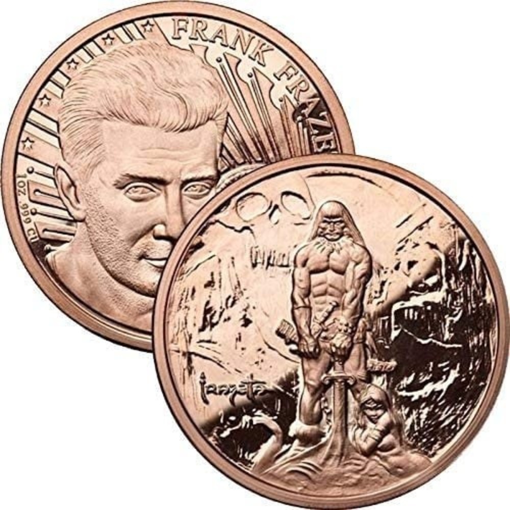 Frank Frazetta The Barbarian 1 oz Copper Round RARE